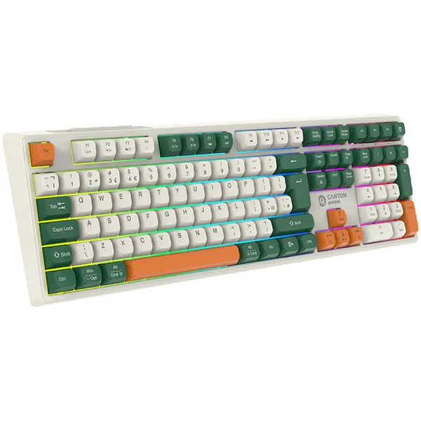 CANYON keyboard Shadder GKW-11 Mech RGB UKUS Wireless White ( CND-SKBW11 ) 