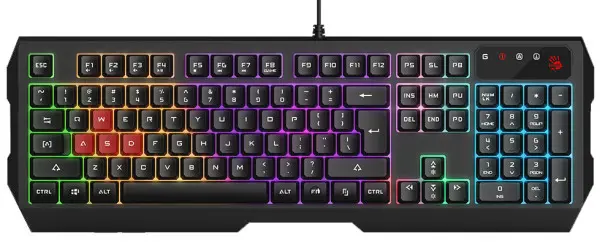 A4-B135N A4Tech Bloody Gejmerska svetleca tastatura(NEON LED), black, USB, US layout