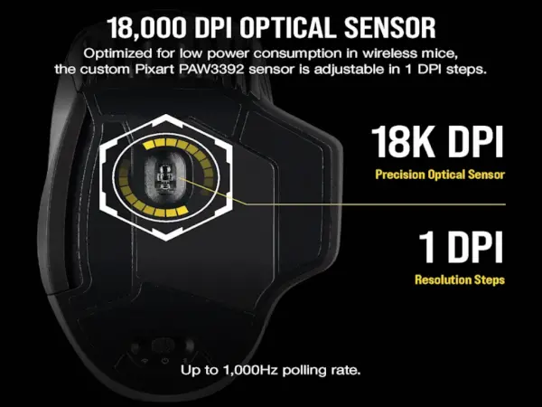 Miš CORSAIR DARK CORE bežicniCH-9315411-EURGBcrna' ( 'CH-9315411-EU' ) 