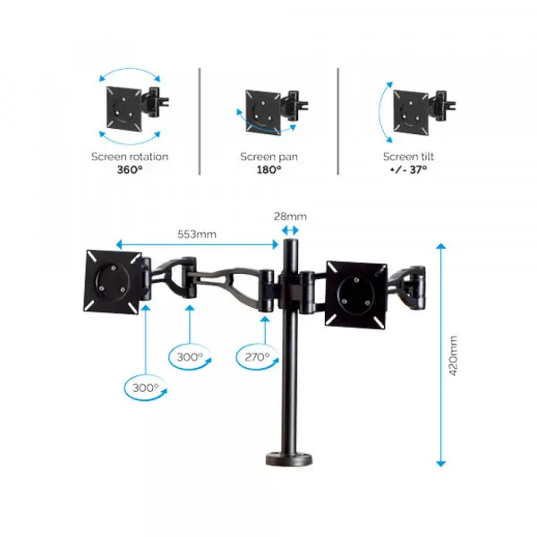 Nosač Monitora Fellowes Profesional Series Dual 8041701