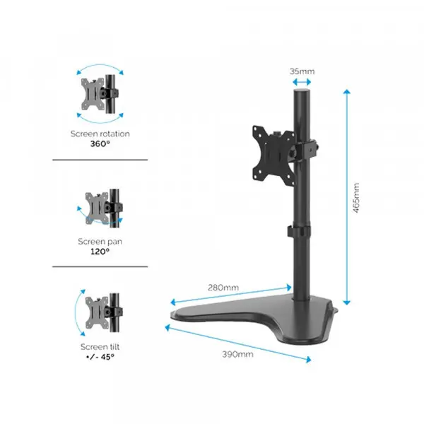 Nosač monitora Fellowes Professional Freestanding Series Single 8049601