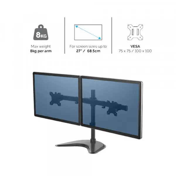 Nosač Monitora Fellowes Profesional Series Freestanding Dual Horizontal 8043701