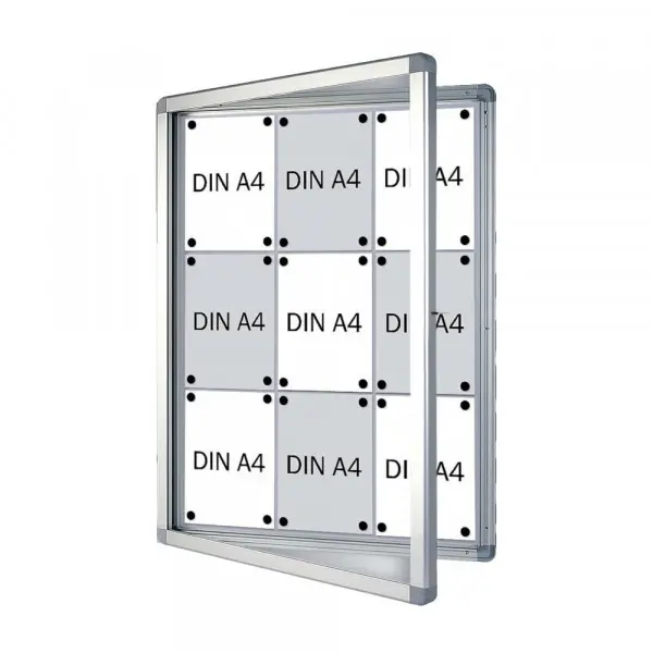 Tabla oglasna 2X3 SK9SE bela magnetna, vodootporna, 9xA4, vrata, staklo