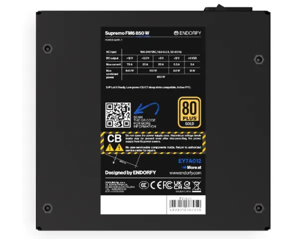 ENDORFY Supremo FM6 Gold 850W napajanje (EY7A012) 