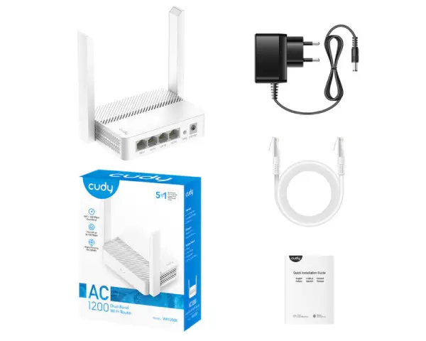 CUDY WR1200E AC1200 Dual Band Smart Wi-Fi ruter 