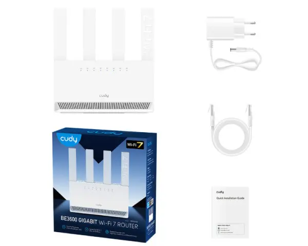 CUDY WR3600E BE3600 Gigabit Wi-Fi 7 Router 