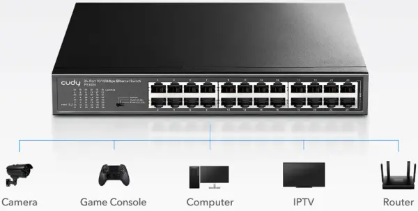 Cudy FS1024 24-Port 10/100 Mbps Ethernet Switch