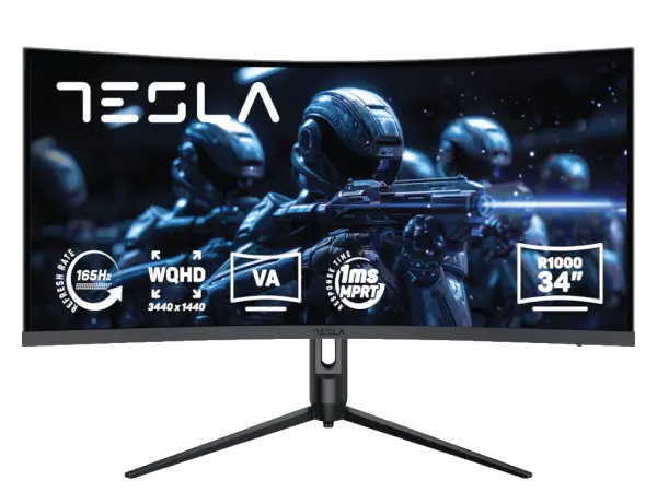 Monitor TESLA 34GH948BW 34''VA,zakrivljen,21:93440x1440165Hz1ms MPRTHDMIx2,DPAdaptive synccrna' ( '34GH948BW' ) 