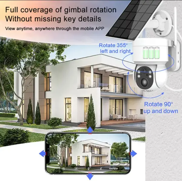 CAM-IP4MP-T13-4G GMB Solar kamera 4 mpix microSD iCSee xmeye pro app Two-way voice PTZ ip66 3.6mm