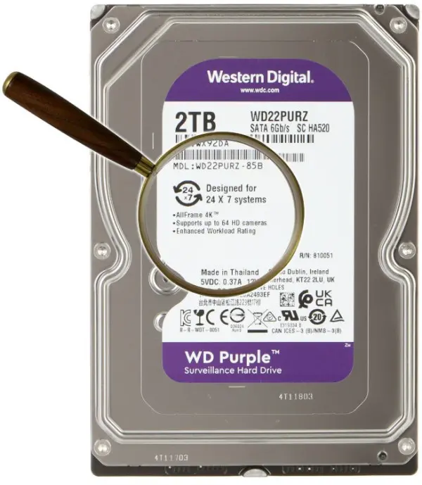 HDD 3.5 ** 2TB WD22PURZ WD Purple 24/7 5400RPM 256MB SATA3