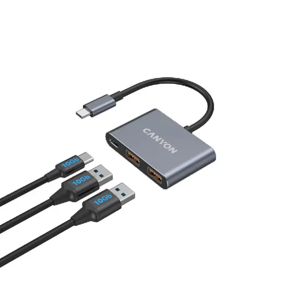 CANYON hub DS-3 3in1 USB-C Dark Grey ( CNS-TDS3 ) 