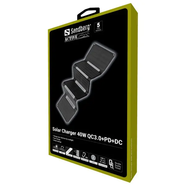 Powerbank Sandberg 420-67 Solar Charger 40W QC3.0+PD+DC