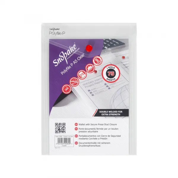 Fascikla pismo (uspravna) A5  Snopake Superline Clear