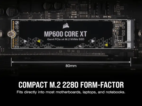 SSD CORSAIR MP600 CORE XT 1TBNVMe M.2Gen4 PCIe x4crna' ( 'F1000GBMP600CXTR2' ) 