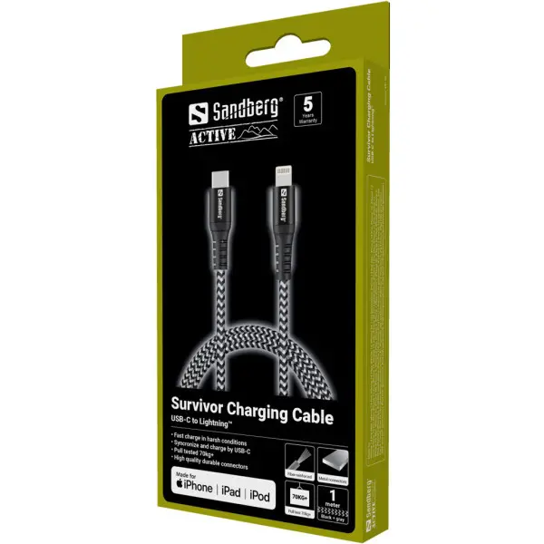Kabl Sandberg Survivor 441-55 USB-CLightning 1m