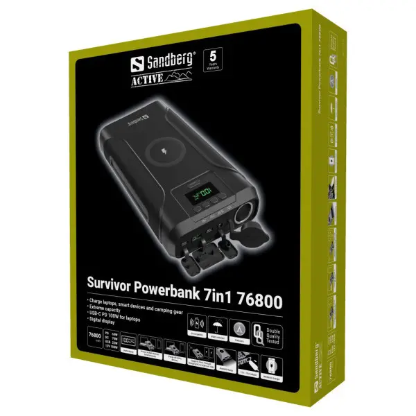 Powerbank Sandberg Survivor 7u1 421-15 76800mAh 60W PD