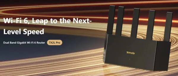 Tenda TX2L Pro Wireless ruter Dual Band Gigabit Wi-Fi 6, OFDMA+MU-MIMO, 4L/1W fixed antenna 5x