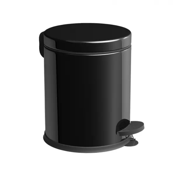 Kanta za otpatke sa pedalom metal CRNA 5 lit  (visina 265mm, prečnik 210mm)