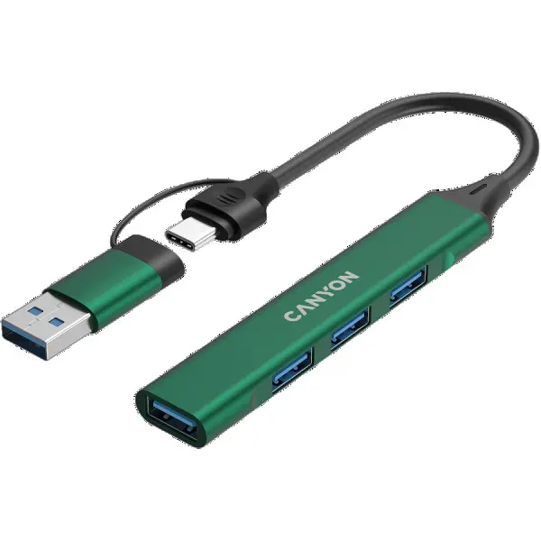 CANYON hub DS-02 4in1 USB-AC Green ( CNS-TDS02GR ) 