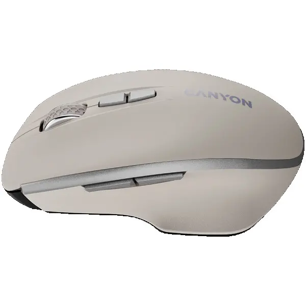 CANYON MW-21, 2.4 GHz Wireless mouse ,with 7 buttons, DPI 80012001600, Battery: AAA*2pcs,Cosmic Latte,72*117*41mm, 0.075kg ( CNS-CMSW21CL )