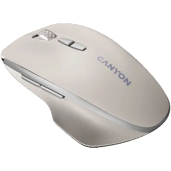 CANYON MW-21, 2.4 GHz Wireless mouse ,with 7 buttons, DPI 80012001600, Battery: AAA*2pcs,Cosmic Latte,72*117*41mm, 0.075kg ( CNS-CMSW21CL )