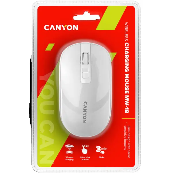 CANYON mouse MW-18 EU Wireless Charge Pearl White ( CNS-CMSW18PW_EU ) 