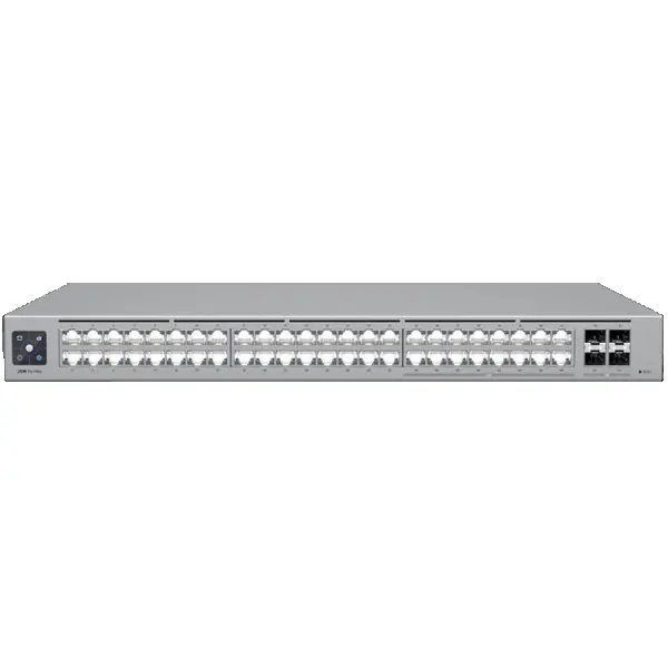 Ubiquiti 48-port, Layer 3 Etherlighting switch with 2.5 GbE, 16x 2.5 GbE RJ45 ports, 32x  GbE RJ45 ports, 4x 10G SFP+ ports ( USW-PRO-MAX-4