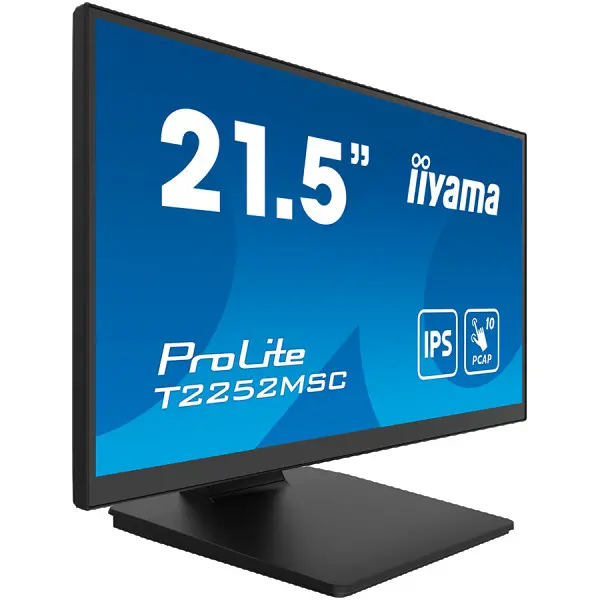 IIYAMA Monitor LED T2252MSC-B2AG  21.5'' PCAP 10pt Touchscreen monitor featuring IPS panel technology, Edge-to-Edge glass design and Anti Gl