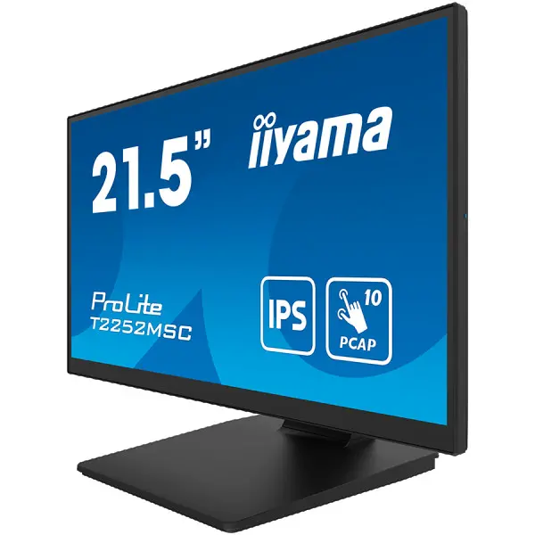 IIYAMA Monitor LED T2252MSC-B2AG  21.5'' PCAP 10pt Touchscreen monitor featuring IPS panel technology, Edge-to-Edge glass design and Anti Gl