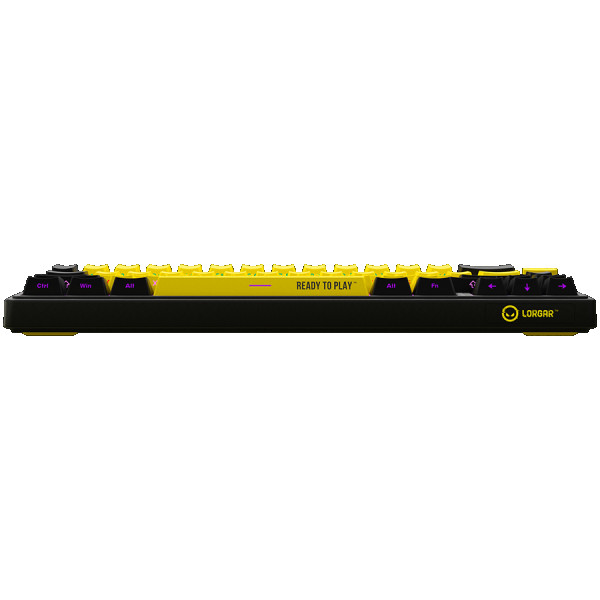 Wireless mechanical gaming keyboard Pro, 2.4 GHz, BT, RGB Backlight, 16 modes, 66 keys, 50M presses, linear Lorgar Toxic Purple switches, m