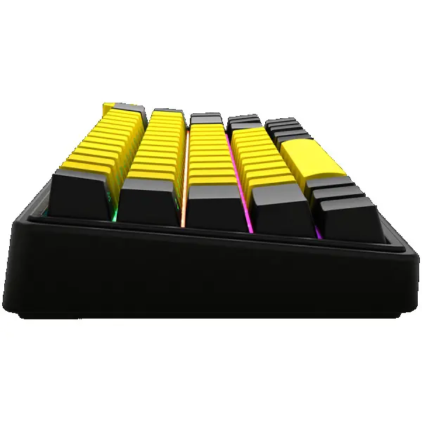 Wireless mechanical gaming keyboard Pro, 2.4 GHz, BT, RGB Backlight, 16 modes, 66 keys, 50M presses, linear Lorgar Toxic Purple switches, m