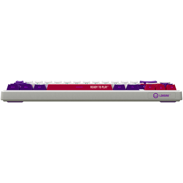 Wireless mechanical gaming keyboard Pro, 2.4 GHz, BT, RGB Backlight, 16 modes, 66 keys, 50M presses, linear Lorgar Toxic Purple switches, m (2)