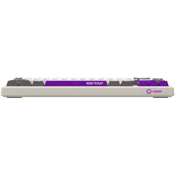 Wireless mechanical gaming keyboard Pro, 2.4 GHz, BT, RGB Backlight, 16 modes, 66 keys, 50M presses, linear Lorgar Toxic Purple switches, m (3)