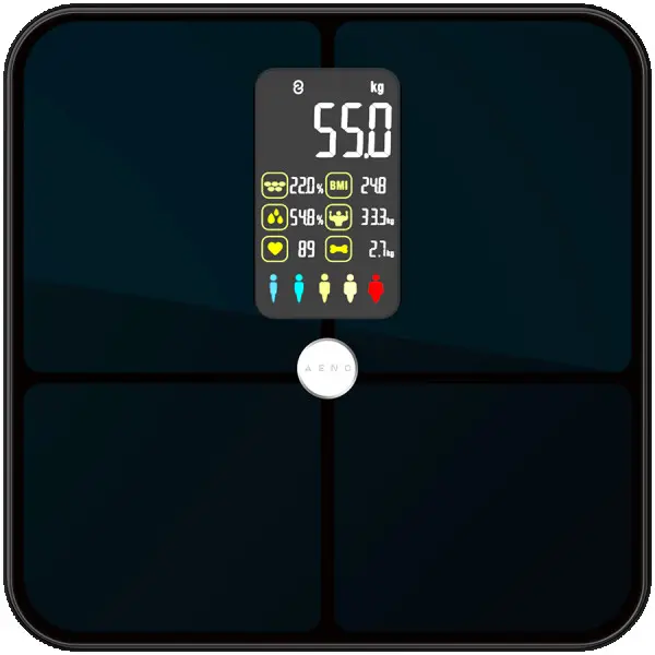 Tuya Connected Smart Body Fat Scale with Heart Rate & VA Screen, AAA batteries*4pcs ( ABS0002S ) 