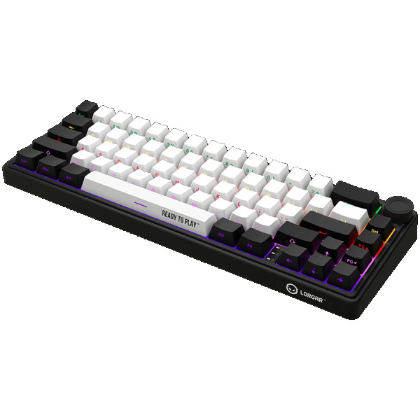 Wireless mechanical gaming keyboard Pro, 2.4 GHz, BT, RGB Backlight, 16 modes, 66 keys, 50M presses, linear Lorgar Toxic Purple switches, m (4)