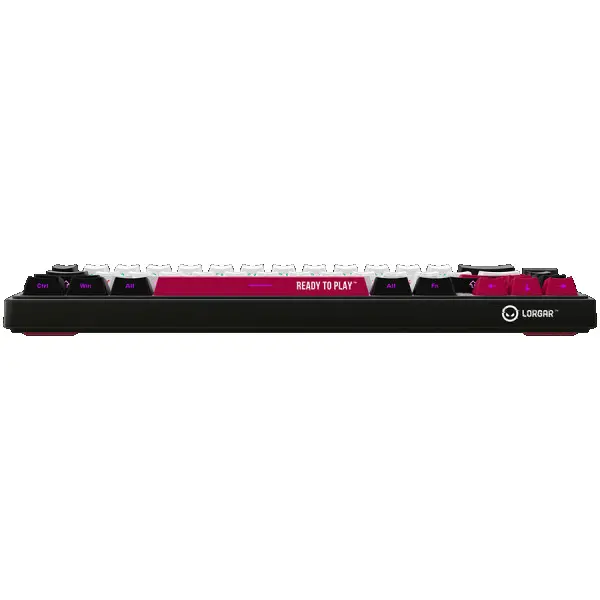 Wireless mechanical gaming keyboard Pro, 2.4 GHz, BT, RGB Backlight, 16 modes, 66 keys, 50M presses, linear Lorgar Toxic Purple switches, m (4)