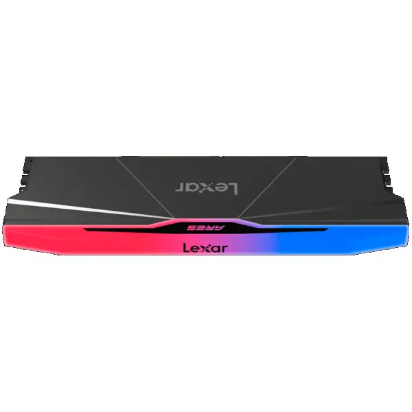 Lexar Ares 32GB Kit (2X16GB) DDR5 8000MHz UDIMM CL38 1.45V with heatsink and RGB lighting, Dual pack, Black Color ( LD5U16G80C38BR-RGD ) 