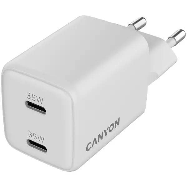 CANYON charger CU35CC GaN 35W 2xPD EU White ( CNS-CUW35CC ) 