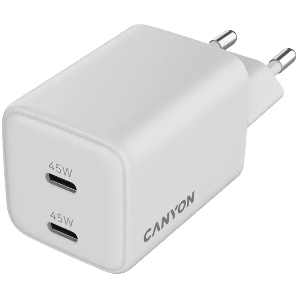 CANYON charger CU45AC GaN 45W 2xPD EU White ( CNS-CUW45CC ) 