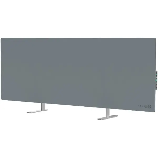 AENO Premium Eco Smart Heater, 700W, Tempered glass, Infrared+convection heating type, LED display, Plug type: Europe (EF type), GREY ( AGH