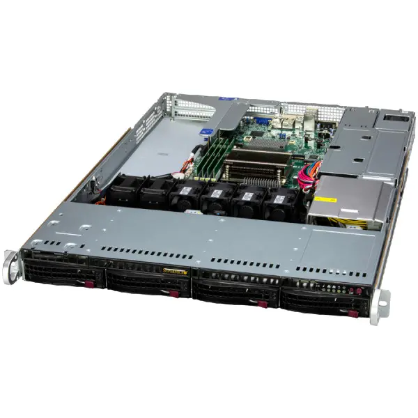 Supermicro SYS-511R-W, Xeon E-2468 , 1x 32GB DDR5, 480GB Boot M.2 NVMe, IPMI BMC, 2x 1GbE BaseT LoM, 600W Redundant Ti, TPM, Bezel, QR Rail