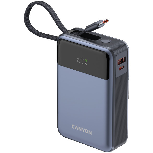 CANYON power bank OnPower 600 built-in cable 20000 mAh PD65W Dark Grey ( CNS-CPB600DG ) 
