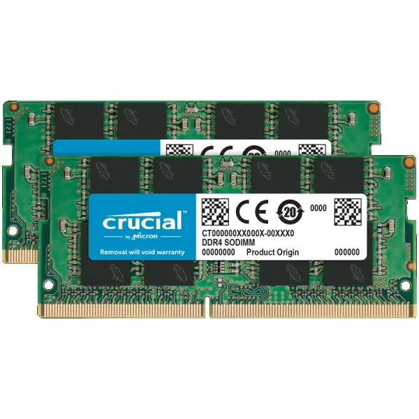 Crucial 32GB Kit (2x16GB) DDR4-3200 SODIMM CL22 (8Gbit16Gbit) ( CT2K16G4SFRA32A ) 