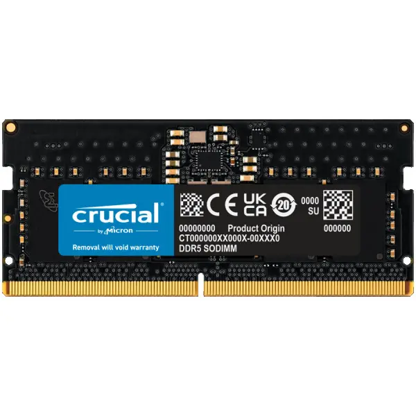 Crucial 8GB DDR5-5600 SODIMM CL46 (16Gbit) ( CT8G56C46S5 ) 