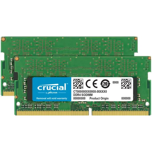 Crucial 64GB Kit (2x32GB) DDR4-3200 SODIMM CL22 (16Gbit) ( CT2K32G4SFD832A ) 