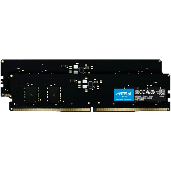 Crucial 16GB Kit (2x8GB) DDR5-4800 UDIMM CL40 (16Gbit) ( CT2K8G48C40U5 ) 