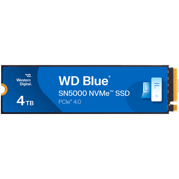 SSD WD Blue SN5000 NVMe (M.2 2280, 4TB, PCIe Gen4 16GTs, up to 4 Lanes) ( WDS400T4B0E-00BKY0 ) 