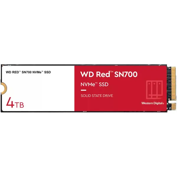 SSD NAS WD Red SN700 4TB M.2 2280-D5-M PCIe Gen3 x4 NVMe, ReadWrite: 34003100 MBps, IOPS 550K520K, TBW: 5100 ( WDS400T1R0C-68BDK0 ) 