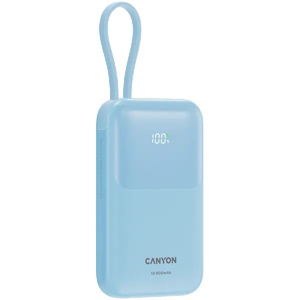 CANYON power bank OnPower 101 built-in cable 10000 mAh PD22.5W Blue ( CNS-CPB101BL ) 