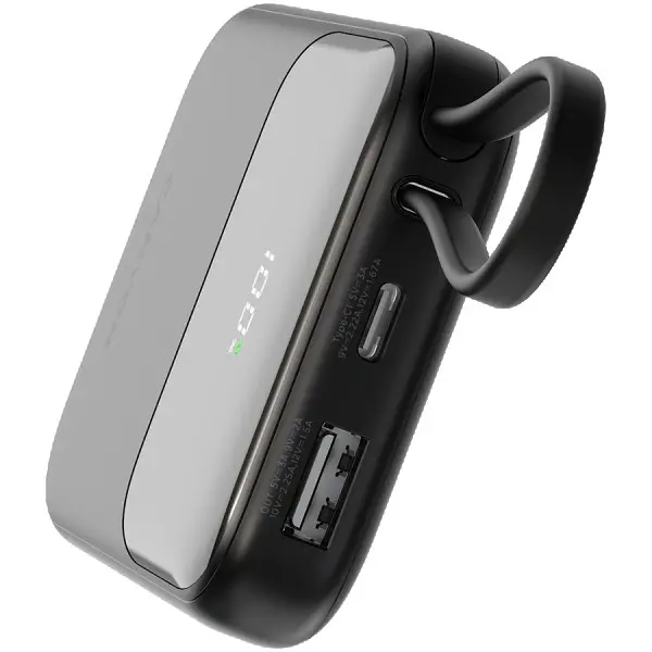 CANYON power bank OnPower 101 built-in cable 10000 mAh PD22.5W Black ( CNS-CPB101BK ) 